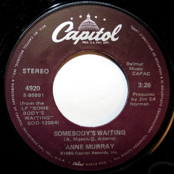 Anne Murray : Could I Have This Dance (7", Single, Win)
