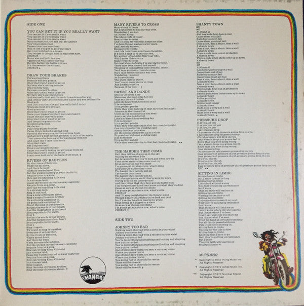 Various : The Harder They Come (Original Soundtrack Recording) (LP, Comp, RE, San)