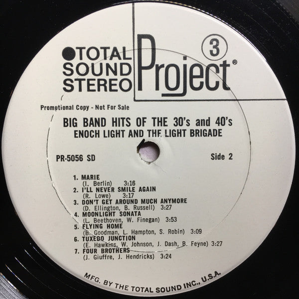 Enoch Light & The Light Brigade* : Big Band Hits Of The 30's & 40's (LP, Comp, Promo)