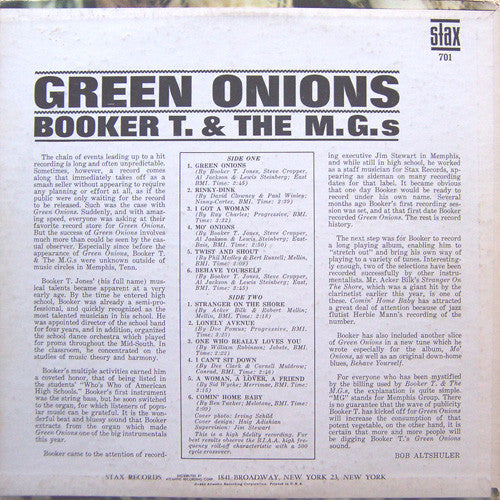 Booker T. & The M.G.s* : Green Onions (LP, Album, Mono, MGM)