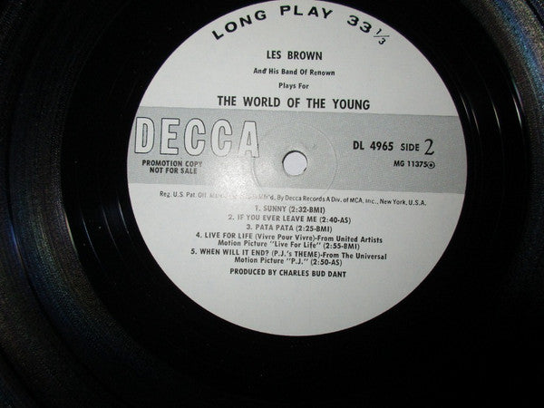 Les Brown And His Band Of Renown : Plays For The World Of The Young (LP, Mono, Promo)