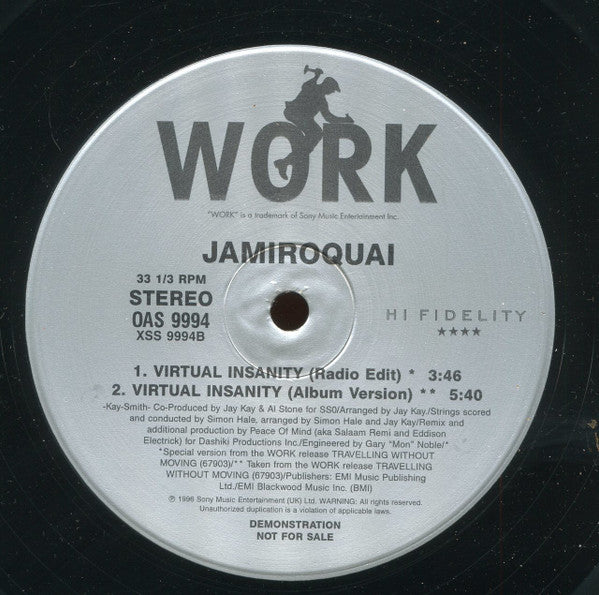 Jamiroquai : Virtual Insanity (12", Promo)