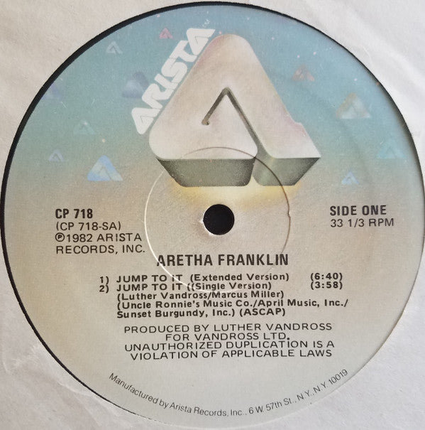 Aretha Franklin : Jump To It (12")