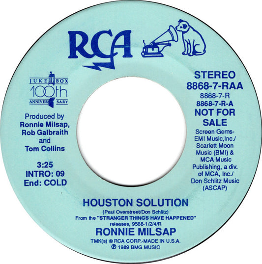 Ronnie Milsap : Houston Solution (7", Single, Promo, Tra)