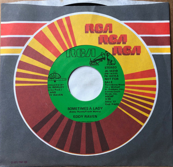Eddy Raven : Sometimes A Lady (7", Promo)
