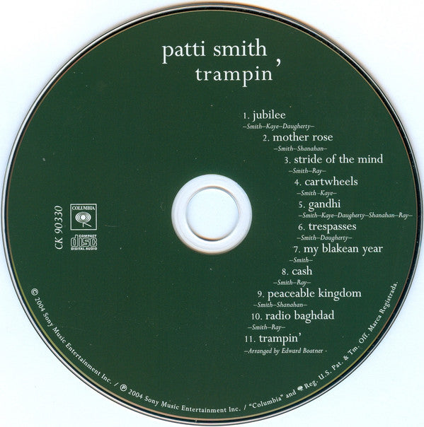 Patti Smith : Trampin' (CD, Album, Dig)