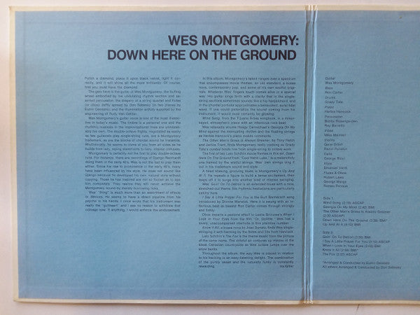 Wes Montgomery : Down Here On The Ground (LP, Album, San)