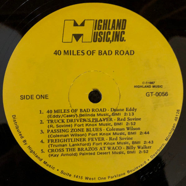 Various : 40 Miles Of Bad Road (LP, Comp, RE)