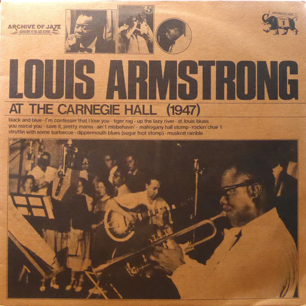 Louis Armstrong : At The Carnegie Hall (LP, Album, RE)