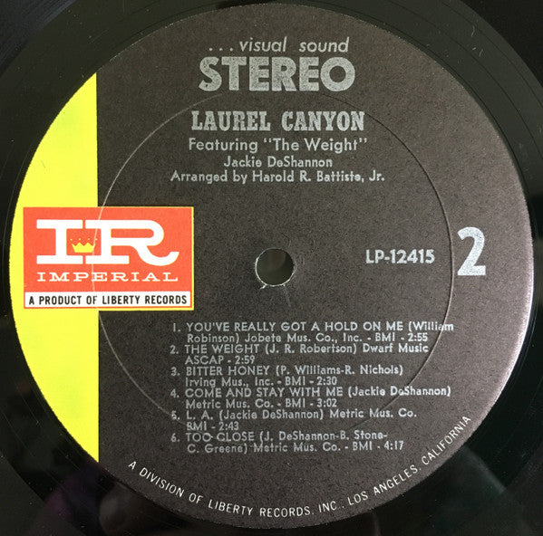 Jackie DeShannon : Laurel Canyon (LP, Album, Gat)