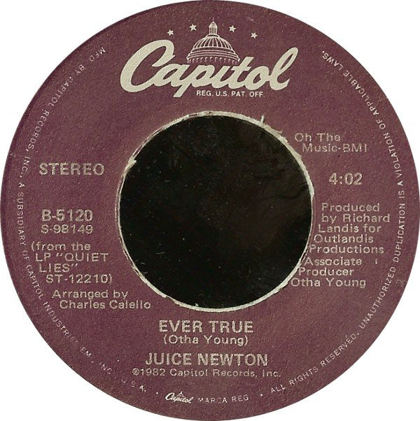 Juice Newton : Love's Been A Little Bit Hard On Me (7", Single, Win)