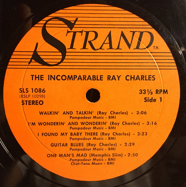 Ray Charles : The Incomparable Ray Charles (LP, Comp)