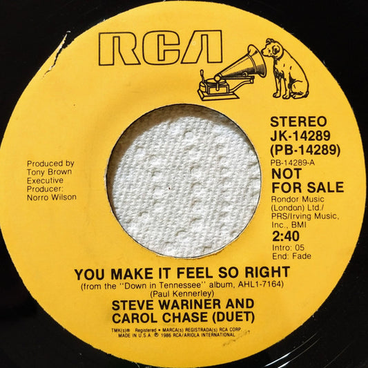 Steve Wariner : You Make It Feel So Right (7", Promo)