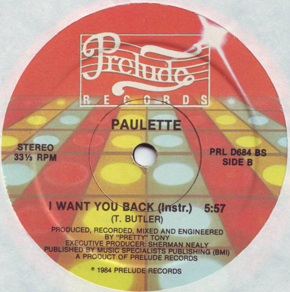 Paulette : I Want You Back (12", Single)