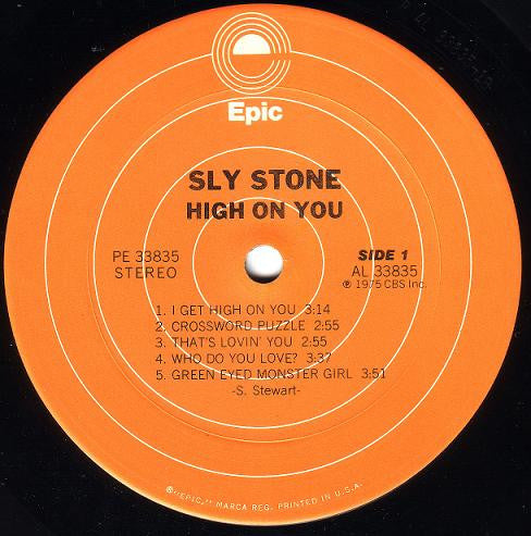 Sly Stone : High On You (LP, Album, San)