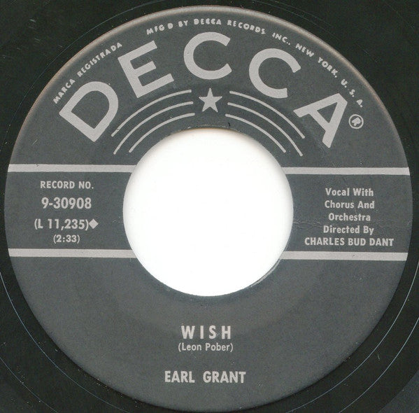 Earl Grant : Don't Point Your Finger At Somebody Else (7", Pin)