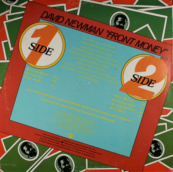 David "Fathead" Newman : Front Money (LP, Album, Win)