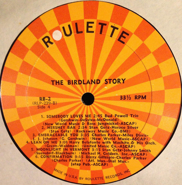 Various : The Birdland Story (2xLP, Mono, RE + Box)