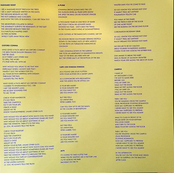 Vampire Weekend : Vampire Weekend (LP, Album, RE)