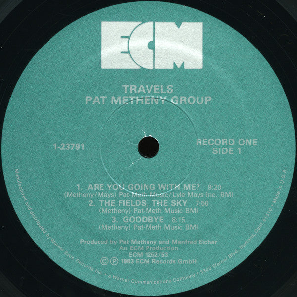 Pat Metheny Group : Travels (2xLP, Album, Wak)
