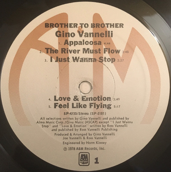 Gino Vannelli : Brother To Brother (LP, Album, PRC)