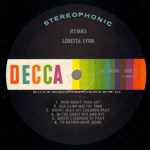 Loretta Lynn : Hymns (LP, Album, Pin)