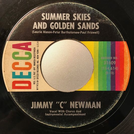 Jimmy "C" Newman* : Summer Skies And Golden Sands / Angel On Leave (7", Single, Pin)