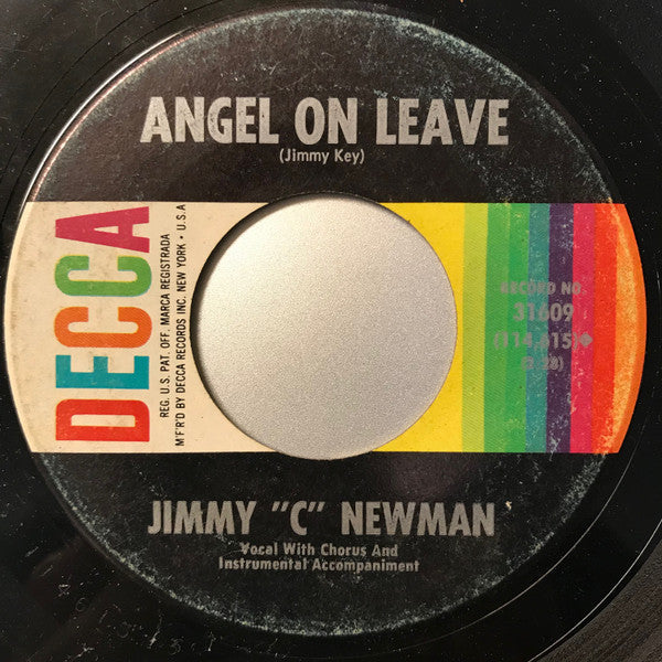 Jimmy "C" Newman* : Summer Skies And Golden Sands / Angel On Leave (7", Single, Pin)