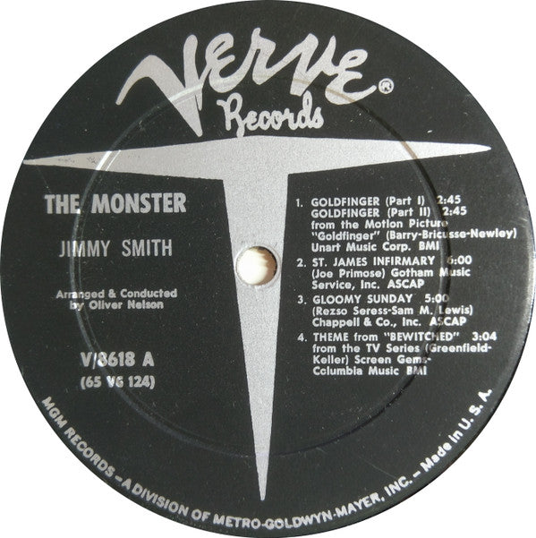The Incredible Jimmy Smith* : Monster (LP, Album, Mono)