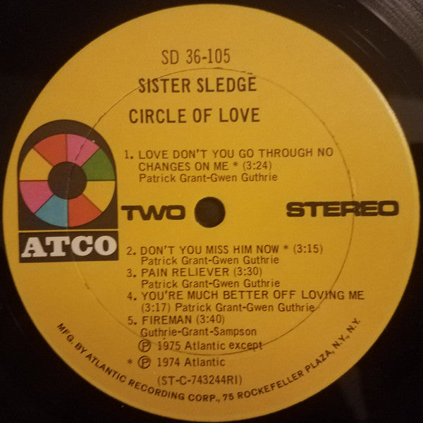 Sister Sledge : Circle Of Love (LP, Album, RI)
