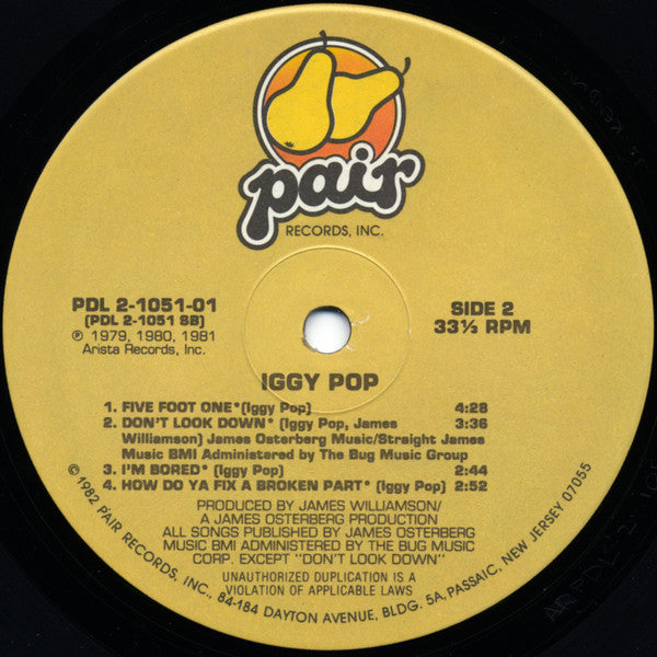 Iggy Pop : Iggy Pop (2xLP, Album, Comp)