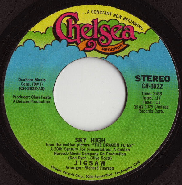 Jigsaw (3) : Sky High (7", Single, Styrene, Mon)