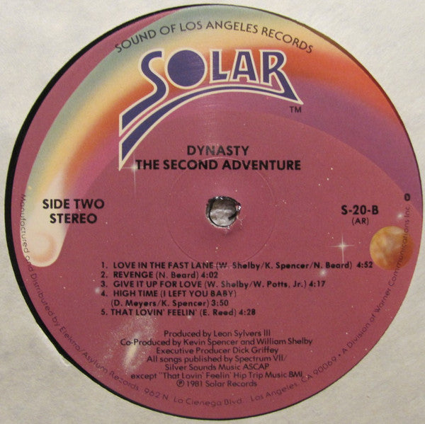 Dynasty : The Second Adventure (LP, Album, AR)