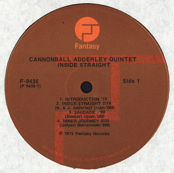 The Cannonball Adderley Quintet : Inside Straight (LP, Album, Gat)
