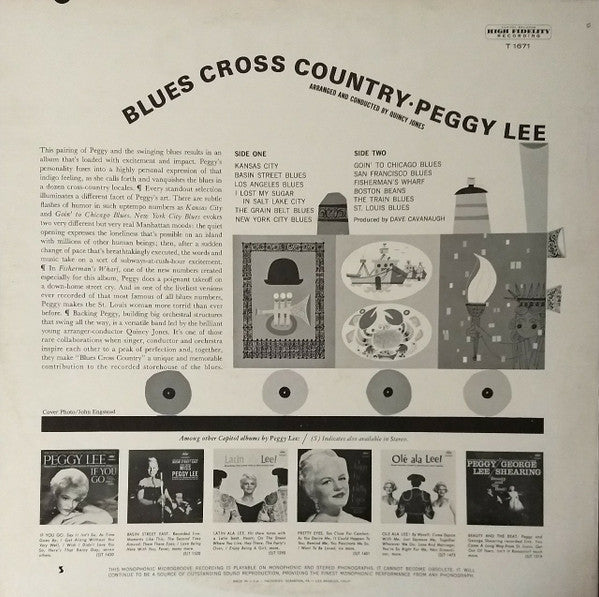 Peggy Lee : Blues Cross Country (LP, Album)