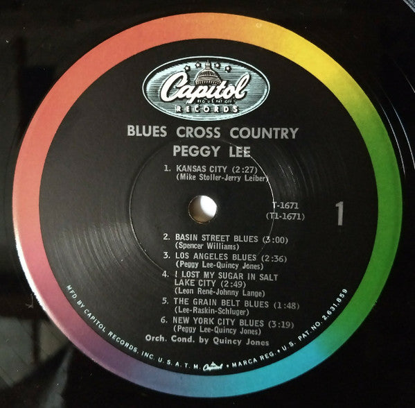 Peggy Lee : Blues Cross Country (LP, Album)
