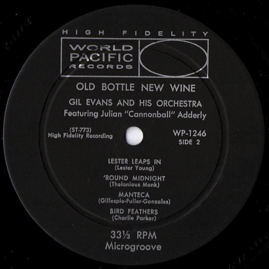 Gil Evans Orchestra* Featuring Julian "Cannonball" Adderly* : New Bottle Old Wine (LP, Album, Mono, M/Print)