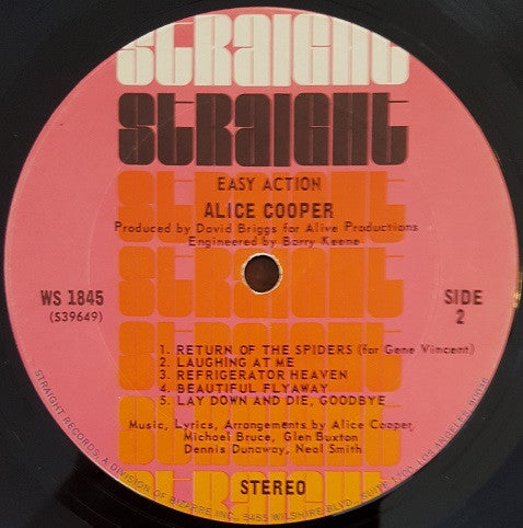 Alice Cooper : Easy Action (LP, Album, Pit)