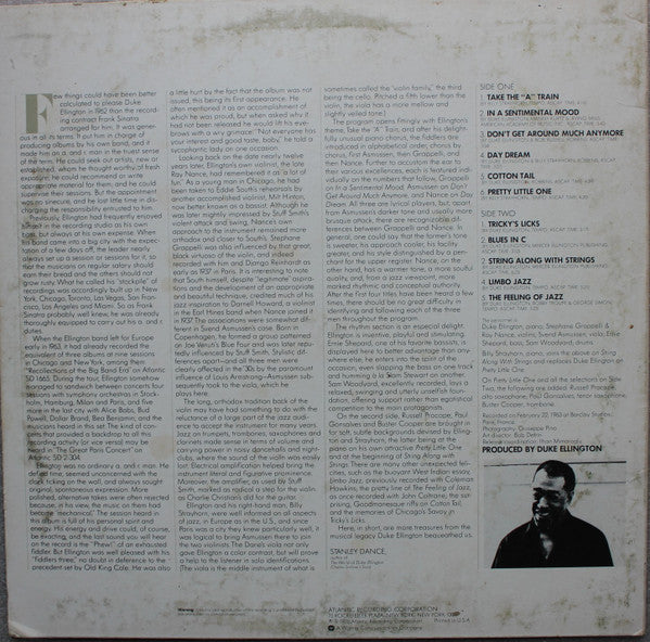 Duke Ellington : Duke Ellington's Jazz Violin Session (LP, Album, RI)