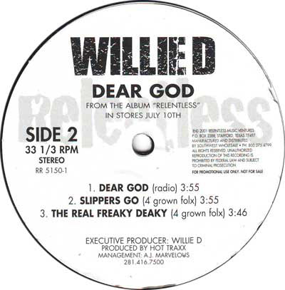 Willie D : The Real Freaky Deaky (12", Promo)