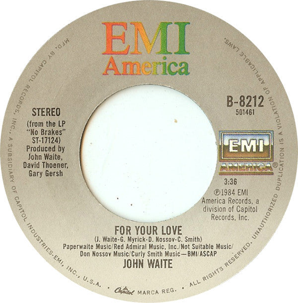 John Waite : Missing You (7", Single, Win)