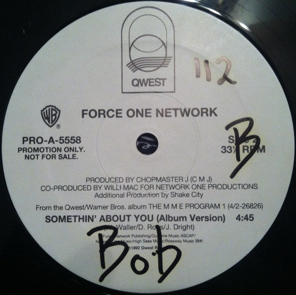 Force One Network : Somethin' About You (12", Promo)