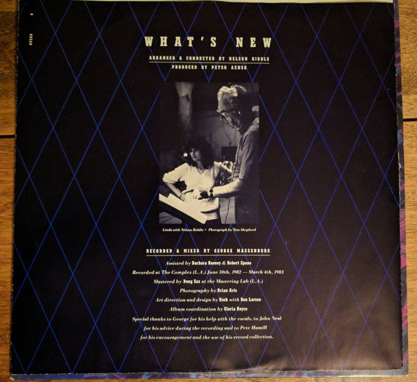Linda Ronstadt & The Nelson Riddle Orchestra* : What's New (LP, Album, Club, RCA)
