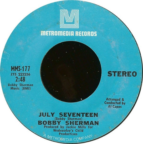 Bobby Sherman : Easy Come, Easy Go (7", Single, Styrene, Pit)