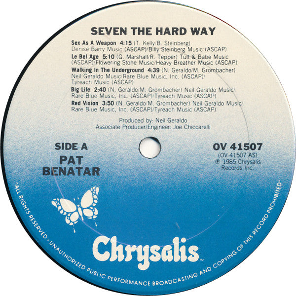 Pat Benatar : Seven The Hard Way (LP, Album)