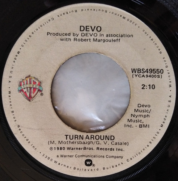 Devo : Whip It / Turn Around (7", Single, Win)
