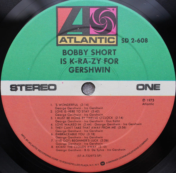 Bobby Short : Bobby Short Is K-Ra-Zy For Gershwin (2xLP, RE, Gat)