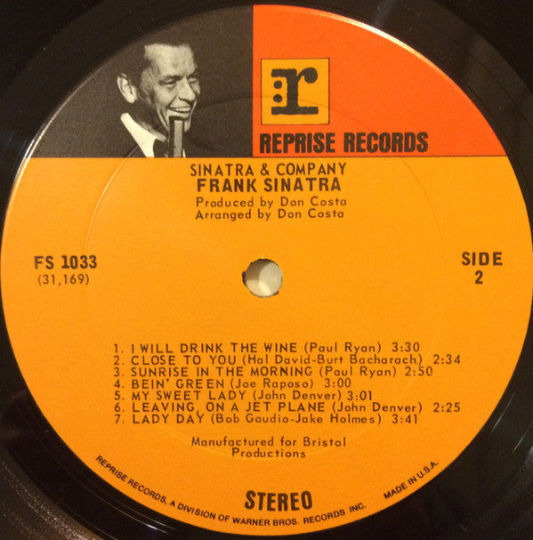 Frank Sinatra : Sinatra & Company (LP, Album, Pit)