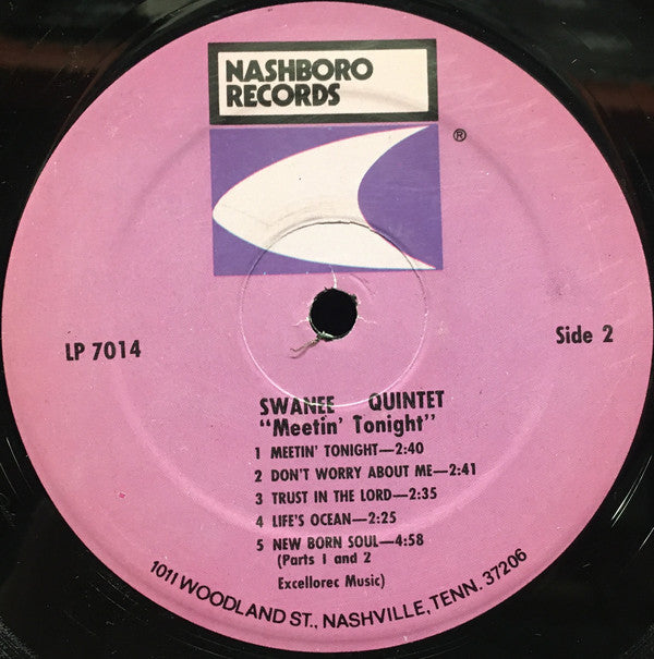 The Swanee Quintet : Meetin' Tonight (LP, Album, RE)