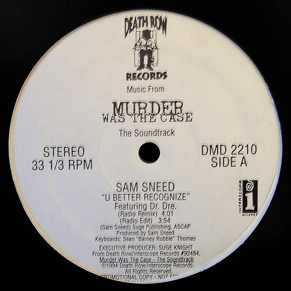 Sam Sneed / Danny Boy : U Better Recognize (12", Promo)